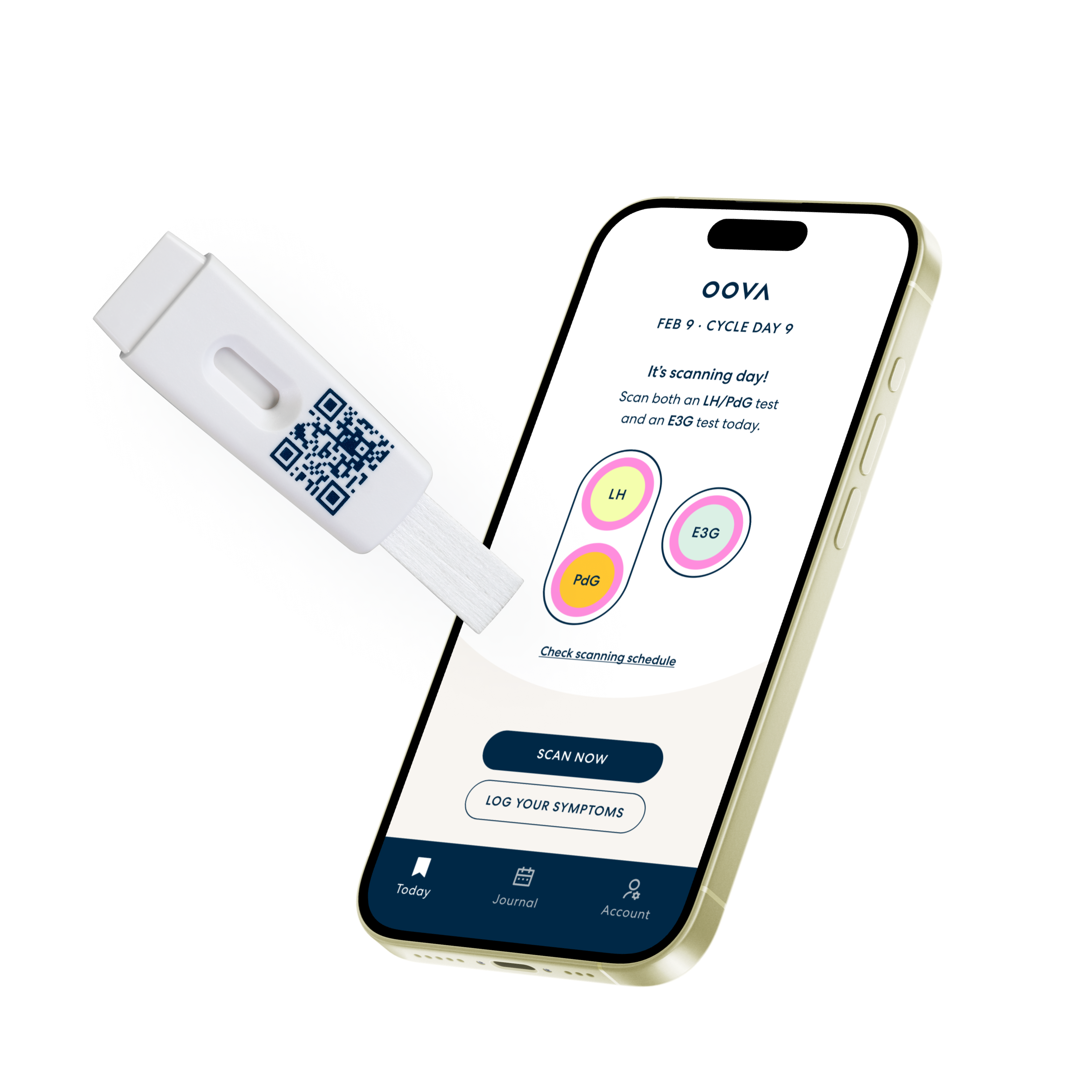 Oova hormone tracking app showing patterns over time